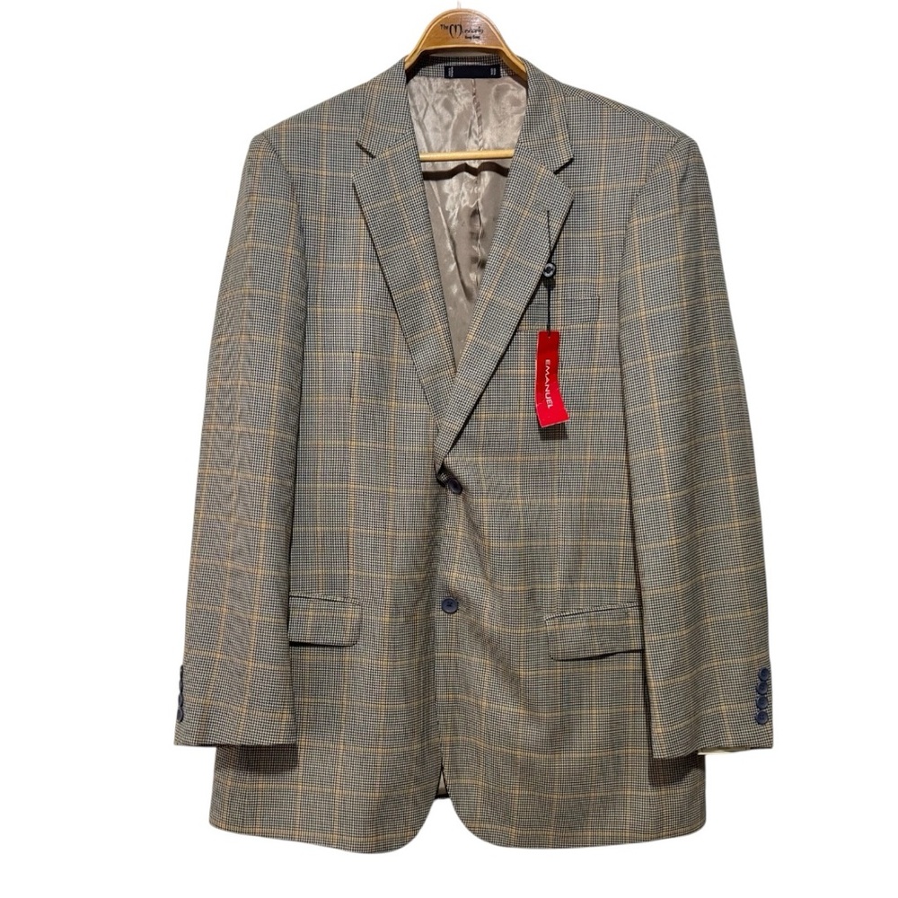 NWT Emanuel Ungaro Plaid Blazer